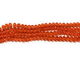 Rondelle Beads, Glass Beads, Faceted Glass Beads, Faceted Beads, Orange Beads, DIY Jewelry, Beading Supplies, Jewelry Supplies, 8x6mm, 72 pc