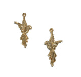 Gold Bird Charm, Silver Bird Charms, Large Charms, Jewelry Findings, DIY Jewelry, Gold Charms, Bird Charms, Animal Charms, 1 Pair ( 2 Pcs)