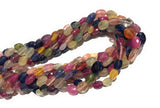 13" Multi Sapphire Beads, Multi Color Sapphire Beads, Natural Faceted Sapphire Gemstone Beads, AAA Quality Beads, 7x6mm - 9x7mm