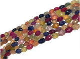 13" Multi Sapphire Beads, Multi Color Sapphire Beads, Natural Faceted Sapphire Gemstone Beads, AAA Quality Beads, 7x6mm - 9x7mm