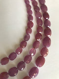 Pink Sapphire Beads, Gemstone Beads, Natural Sapphire Beads, September Birthstone, Wholesale Beads, Bulk Beads, Jewelry Supplies, 7" Strand