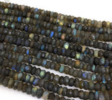 Labradorite Beads, Gemstone Beads, Labradorite, Jewelry Supplies, Jewelry Making, Wholesale Beads, Bulk Beads, Blue Flash 9.5" Strand, 7-9mm