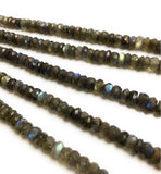 Labradorite Beads, Gemstone Beads, Labradorite, Jewelry Supplies, Jewelry Making, Wholesale Beads, Bulk Beads, Blue Flash 9.5" Strand, 7-9mm