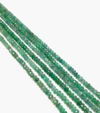 10" Natural Zambian Emerald Beads, Genuine Gemstone Beads, Wholesale Beads for DIY Jewelry, Jewelry Supplies for Jewelry Making, 2.5mm - 6mm