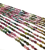 13" Tourmaline Gemstone Beads Natural Watermelon Tourmaline Beads Wholesale Jewelry Supplies Bulk Beads for DIY Jewelry Making, 5x4mm-7x5mm