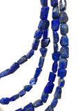 Lapis Lazuli Beads, Gemstone Beads, Bulk Wholesale Beads, Nugget Beads, Jewelry Supplies, 9x6mm-12x10mm, 12.5" Strand