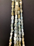 Aquamarine Beads, Aquamarine, Beading Supplies, Jewelry Making, Wholesale Beads, Bulk Beads, Natural Beads, Nugget Beads, 11.5" Strand