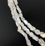 Rainbow Moonstone Beads, Natural Gemstone Beads, Nugget Beads, Jewelry Supplies, Bulk Wholesale Beads, 9x8mm - 13x9mm