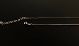 Sterling Silver Necklace Chain, Silver Link Chain 1.3mm, Jewelry Findings, Wholesale DIY Jewelry Making Supplies, 18" Plus 2" Extender Chain