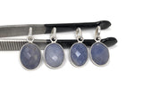 Sterling Silver Blue Sapphire Gemstone Pendant, September Birthstone Pendant, Spiritual healing Crystal Jewelry, Third Eye Chakra Balancing