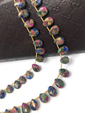Mohave Multi Gemstone Copper Turquoise Beads - Tourmaline - Lapis Lazuli , Gemstone Beads, Healing Crystal Beads, Jewelry Supplies, 23 Pcs
