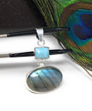 Labradorite Pendant, Larimar Pendant, Gemstone Pendant, Gemstone Jewelry, Sterling Silver Pendant, Bohemian Jewelry, Wholesale Pendant