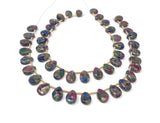 Mohave Multi Gemstone Copper Turquoise Beads - Tourmaline - Lapis Lazuli , Gemstone Beads, Healing Crystal Beads, Jewelry Supplies, 23 Pcs