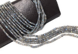 Labradorite Gemstone Beads - Blue Fire Coated Labradorite Beads, Bulk Wholesale Beads for Jewelry Making, 4-4.5mm, 13" Strand