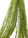 Natural Peridot Faceted Beads, Genuine Gemstone Wholesale Beads, Bulk Jewelry Supplies for Jewelry Making, 12.5" Strand