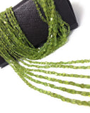 Natural Peridot Faceted Beads, Genuine Gemstone Wholesale Beads, Bulk Jewelry Supplies for Jewelry Making, 12.5" Strand