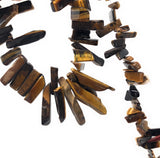 Natural Tiger Eye Beads, Tiger Eye Rough Polished Gemstone Beads, Jewelry Supplies for Jewelry Making, Wholesale Beads, 8" Strand