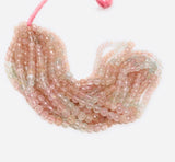 Morganite Beads, Gemstone Beads, Jewelry Supplies for Jewelry Making, Natural Morganite, 4.5-5mm , 12.5" Strand AAA Quality