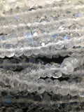 Rainbow Moonstone Gemstone Beads, Blue Flash Moonstone Beads, Wholesale Bulk Beads, AAA+ Quality, 3mm- 5mm, 16" Strand