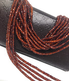 Garnet Beads, Gemstone Beads, Rare Orange Brown Garnet Beads, Wholesale Beads, Bulk Beads, AAA+ Quality, 3-4mm , 16" Strand