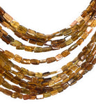 Natural Petro Tourmaline Beads, Gemstone Beads, Tourmaline Brick Beads, Wholesale Bulk Beads, AAA Quality - 4x3mm - 9x5mm , 13" Strand