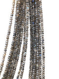 Labradorite Gemstone Beads - Blue Fire Coated Labradorite Beads, Bulk Wholesale Beads for Jewelry Making, 4-4.5mm, 13" Strand