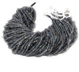 Labradorite Gemstone Beads, Bulk Wholesale Beads for Jewelry Making, Blue Flash Labradorite Beads , 3.5-4mm , 13.25" Strand