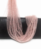 Rose Quartz Gemston Beads, Jewelry Supplies for Jewelry Making, Wholesale Supplies, Bulk Beads, 3.5- 4.5mm , 13" Strand