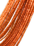 Carnelian Gemstone Beads, Natural Carnelian Beads, Jewelry Supplies for Jewelry Making, Bulk Beads, Wholesale Beads, 13" Strand