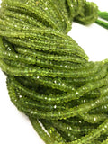 13" Natural Peridot Gemstone Beads, Genuine Gemstone Wholesale Bulk Beads for Jewelry Making, Peridot Beads AAA Quality, 4mm - 4.5mm