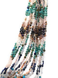 Natural Multi Stone Gemstone Coin Beads, Mix Stone Gemstone Beads, Bulk Wholesale Beads for Jewelry Making, 6-8mm, 15.5" Strand