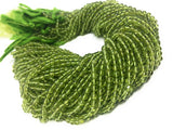 Natural Peridot Smooth Gemstone Beads, Genuine Gemstone Wholesale Beads, Bulk Beads for Jewelry Making, 4mm Beads, 13.75" Strand