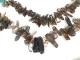 Multi Rutile Beads - Rough Polished, Gemstone Beads, Jewelry Supplies for Jewelry Making, Wholesale Beads, Bulk Beads, 8" Strand