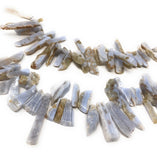 Blue Lace Agate Beads - Rough Polished, Natural Gemstone Beads, Jewelry Supplies for Jewelry Making, Wholesale Beads, 8" Strand