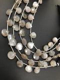 Gray Moonstone Beads, Gemstone Beads, Jewelry Supplies for Jewelry Making, Wholesale Bulk Beads, 9-10mm, 8" Strand