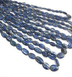 Kyanite Beads, Gemstone Beads, Jewelry Supplies, Wholesale Bulk Beads, Natural Kyanite Smooth Beads AAA+ Grade, 6x4mm-12x8mm, 15" Strand