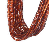 Garnet Beads, Gemstone Beads, Rare Orange Brown Garnet Beads, Wholesale Beads, Bulk Beads, AAA+ Quality, 3-4mm , 16" Strand