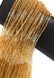 Citrine Gemstone Beads, Shaded Citrine Beads, Jewelry Supplies, Jewelry Making, Wholesale Beads, Bulk Beads, 3-4mm, 13" Strand
