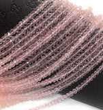 Rose Quartz Gemston Beads, Jewelry Supplies for Jewelry Making, Wholesale Supplies, Bulk Beads, AAA + Quality, 4mm -4.5mm , 13" Strand