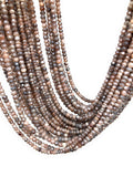 Natural Peach Moonstone Beads - Shimmer Coated, Gemstone Beads, Jewelry Supplies, Wholesale Beads, Bulk Beads , 3.5- 4.5mm, 13" Strand