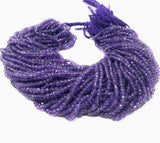 Natural Amethyst Beads, Jewelry Making Supplies, Wholesale Beads, Gemstone Beads, Bulk Beads, 4mm-4.5mm, 13" Strand