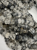 Natural Rutile Beads, Gemstone Beads, Jewelry Supplies for Jewelry Making, Wholesale Beads, Bulk Beads, AAA+ Quality 7-8mm 9" Strand