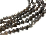 7.5" Gray Moonstone Beads, Gemstone Beads, Trillion Shape Briolette Moonstone Wholesale Beads, Bulk Beads