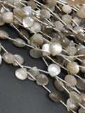 Gray Moonstone Beads, Gemstone Beads, Jewelry Supplies for Jewelry Making, Wholesale Bulk Beads, 9-10mm, 8" Strand