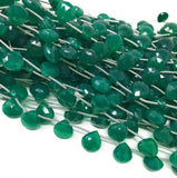 Green Onyx Beads, Gemstone Beads, Wholesale Beads, Bulk Beads, Jewelry Supplies for Jewelry Making, 8.5mm - 11mm, 8" Strand