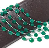 Green Onyx Beads, Gemstone Beads, Wholesale Beads, Bulk Beads, Jewelry Supplies for Jewelry Making, 8.5mm - 11mm, 8" Strand