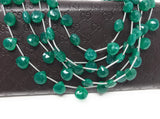 Green Onyx Beads, Gemstone Beads, Wholesale Beads, Bulk Beads, Jewelry Supplies for Jewelry Making, 8.5mm - 11mm, 8" Strand