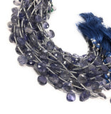 Natural Iolite Beads, Gemstone Beads, Wholesale Beads, Bulk Beads, Jewelry Making Supplies, 8.5mm -9.5mm, 8" Strand
