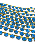 Blue Copper Turquoise Gemstone Beads, Turquoise Beads, Healing Crystal, Mohave Turquoise Beads, Jewelry Supplies, Bulk Beads, 8" Strand