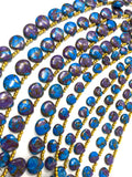 Mohave Copper Turquoise Beads, Gemstone Beads, Healing Crystal Beads, Turquoise Beads, Jewelry Supplies, Bulk Wholesale Beads, 8" Strand